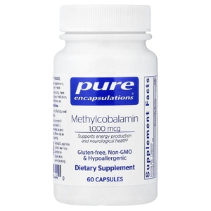 Pure Encapsulations, метилкобаламин, 1000 мкг, 60 капсул