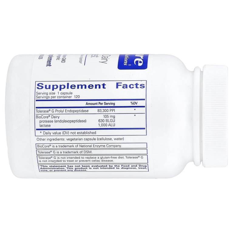 Pure Encapsulations, Gluten/Dairy Digest, 120 Capsules