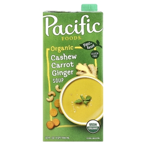 Pacific Foods, органический суп с кешью, морковью и имбирем, 946 мл (32 жидк. унции)