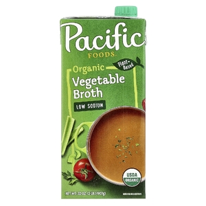 Pacific Foods, органический овощной бульон, с низким содержанием натрия, 907 г (32 унции)