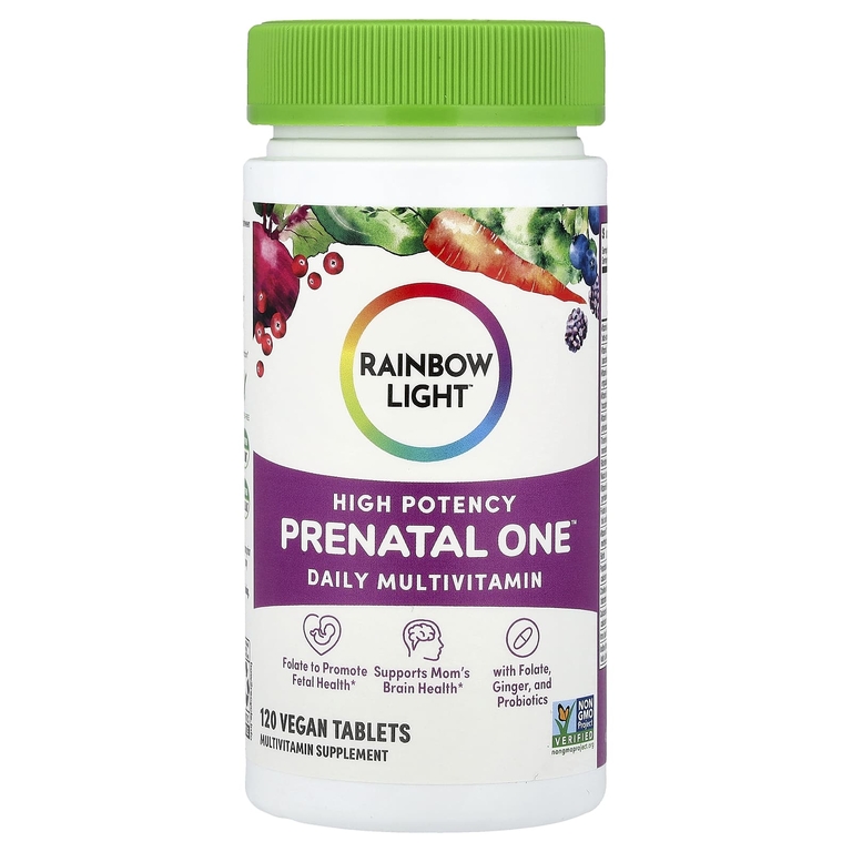 Rainbow Light, Prenatal One™, мультивитамины для ежедневного приёма, высокая эффективность, 120 веганских таблеток