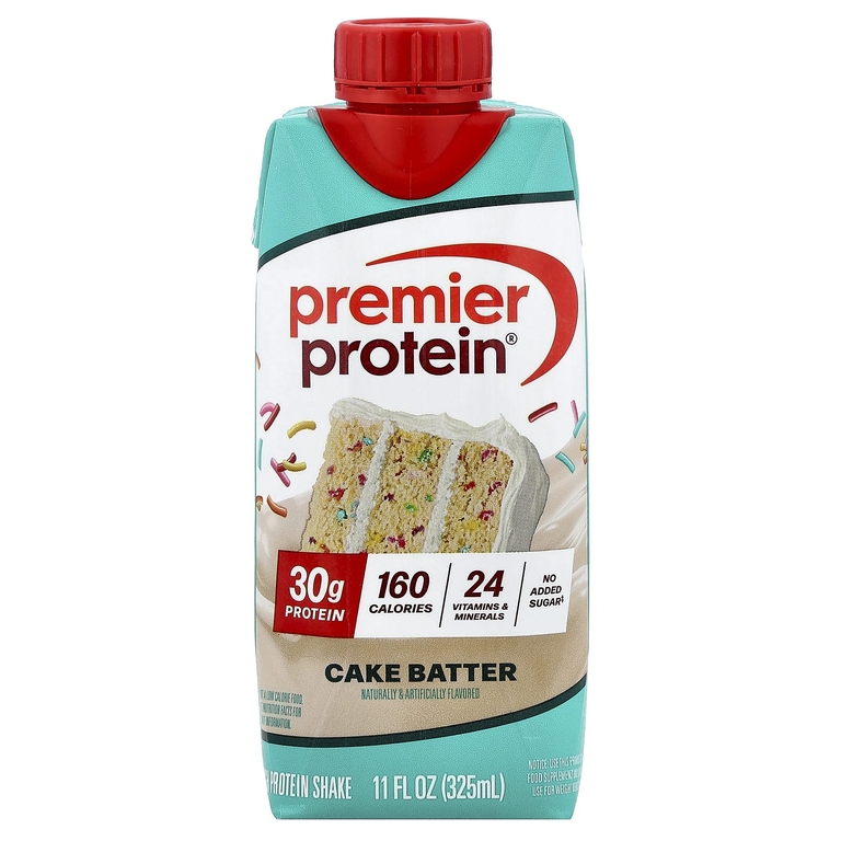 Premier Protein, High Protein Shake, Cake Batter, 4 Shakes, 11 fl oz (325 ml) Each