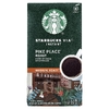 Starbucks, VIA®, растворимый кофе Pike Place®, обжарка, средняя обжарка, 8 пакетиков по 3,3 г (0,11 унции)