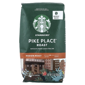 Starbucks, Pike Place® Coffee, кофе в зернах, средняя обжарка, 340 г (12 унций)