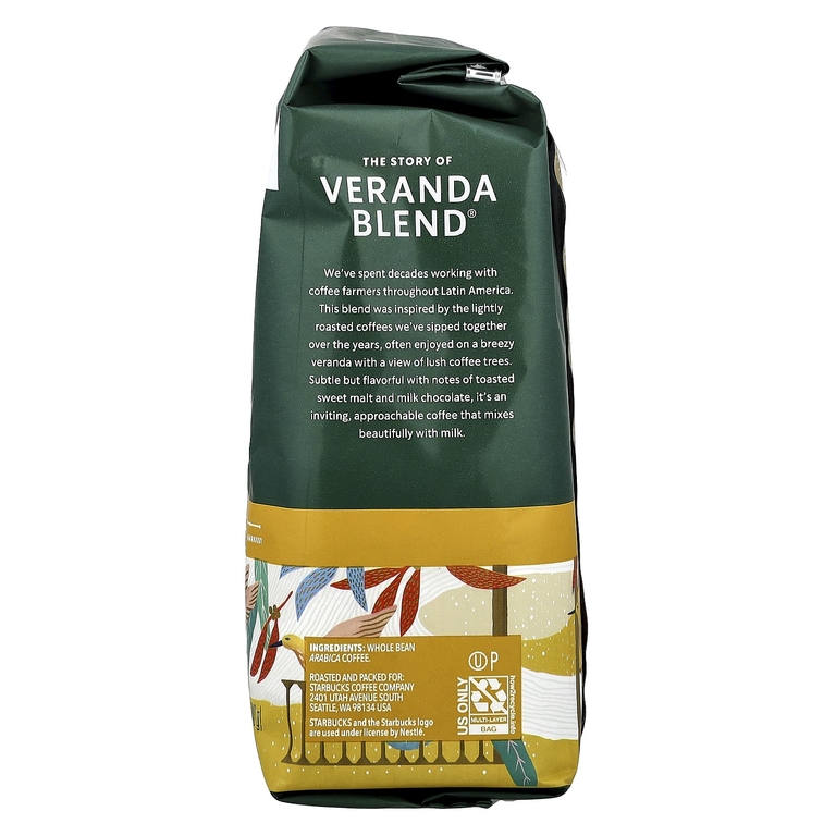 Starbucks, Veranda Blend®, кофе в зернах, светлая обжарка, 340 г (12 унций) (Товар снят с продажи) 
