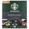 Starbucks, Nespresso®, эспрессо, обжаренный, молотый, темная обжарка, 10 алюминиевых капсул