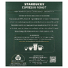 Starbucks, Nespresso®, эспрессо, обжаренный, молотый, темная обжарка, 10 алюминиевых капсул