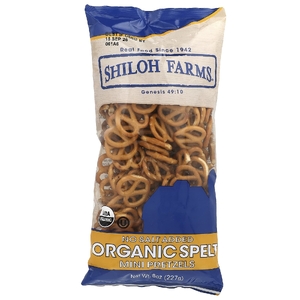 Shiloh Farms, мини-крендели, с органической полбы, без добавления соли, 227 г (8 унций) (Товар снят с продажи) 