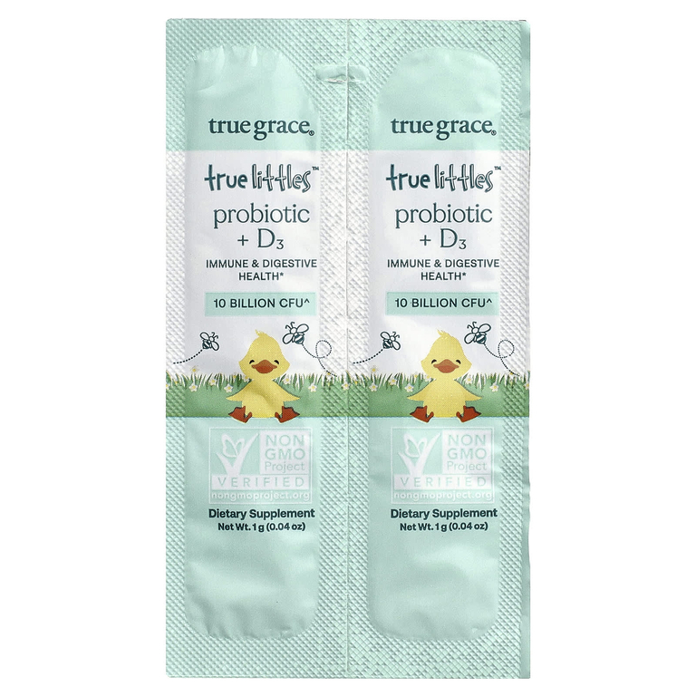 True Grace, True Littles™  Probiotic + D3, 30 Individual Stick Packs, 0.04 oz (1 g) Each