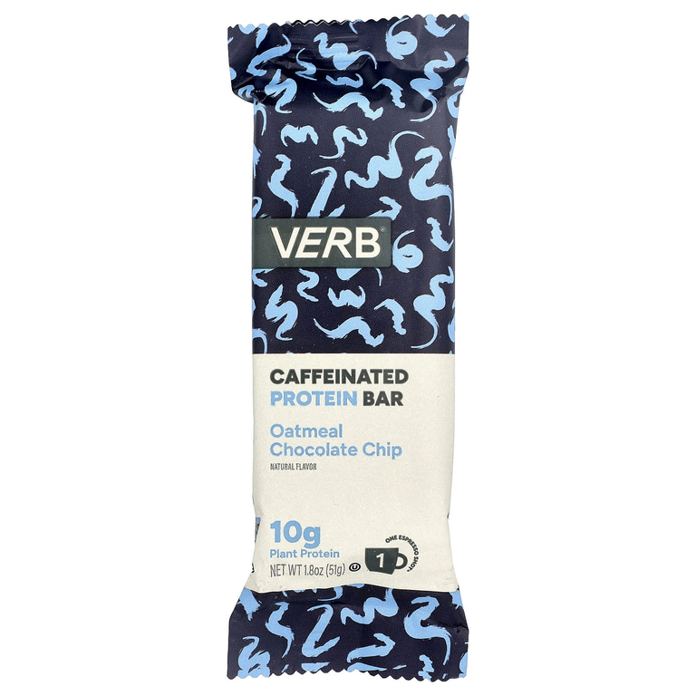 Verb Energy, Caffeinated Protein Bars, Oatmeal Chocolate Chip, 12 Bars, 1.8 oz (51 g) Each (Товар снят с продажи) 