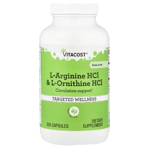 Vitacost, L-Arginine HCl & L-Ornithine HCl, 300 Capsules