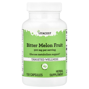 Vitacost, плоды горькой дыни, 150 капсул (450 мг в 1 капсуле)