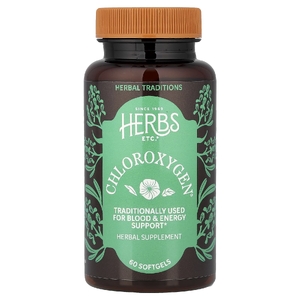 Herbs Etc., хлорофилл для поддержки здоровья крови и уровня энергии, 60 капсул