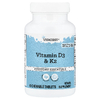 Vitacost, витамины D3 и K2, натуральный вишневый вкус, 60 таблеток