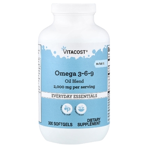 Vitacost, смесь масел омега 3-6-9, 300 капсул (1000 мг в 1 капсуле)