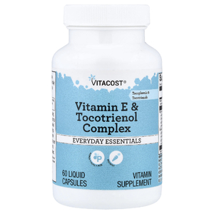 Vitacost, комплекс с витамином Е и токотриенолом, 60 капсул с жидкостью