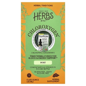 Herbs Etc., концентрат хлорофилла, без спирта, мята, 30 мл (1 жидк. Унция)