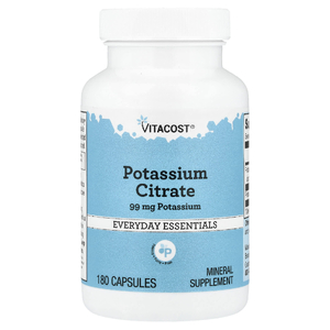 Vitacost, цитрат калия, 99 мг, 180 капсул