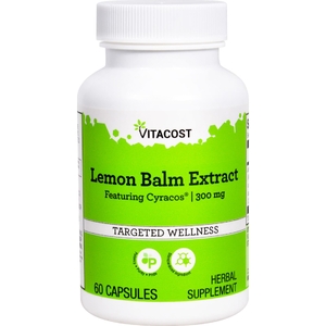 Vitacost, Lemon Balm Extract Featuring Cyracos®, 300 mg, 60 Capsules