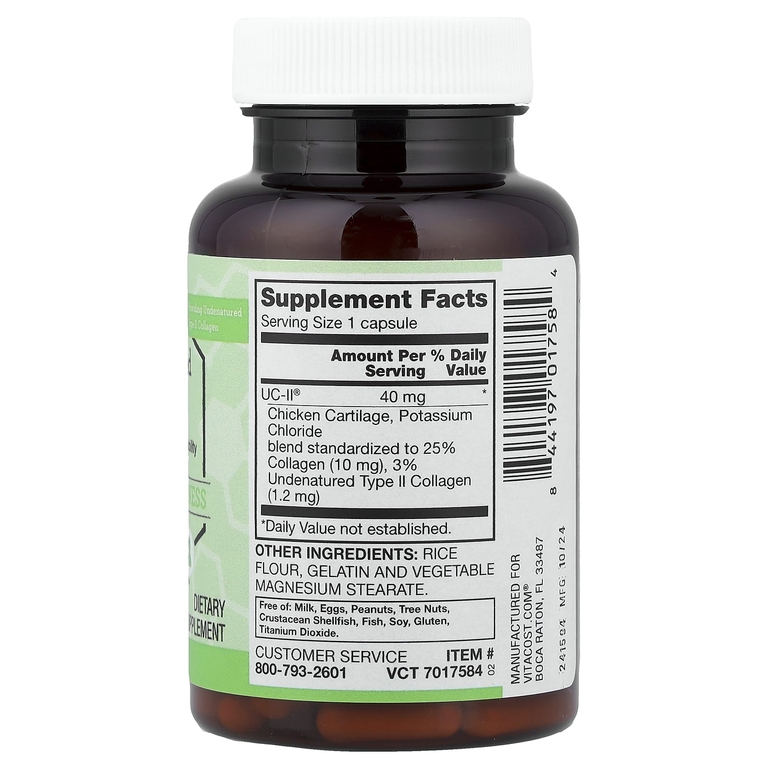 Vitacost, Synergy®, Standardized Collagen, 30 Capsules (40 mg per Capsule)