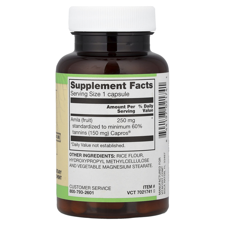 Vitacost, Capros®, амла (индийский крыжовник), 250 мг, 60 капсул