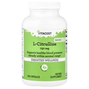 Vitacost, L-цитруллин, 750 мг, 180 капсул