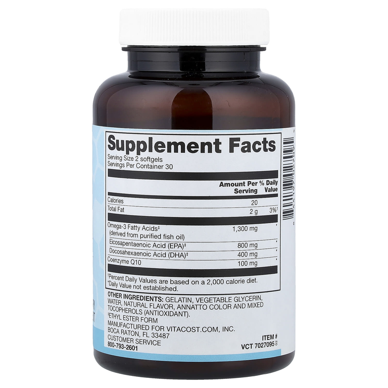 Vitacost, Synergy®, Mega EFA® с коэнзимом Q10, 60 капсул