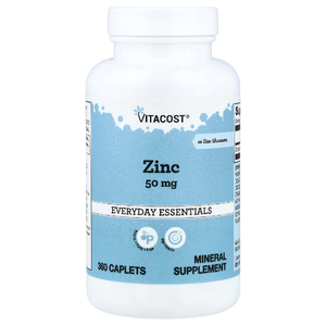 Vitacost, цинк, 50 мг, 360 капсул
