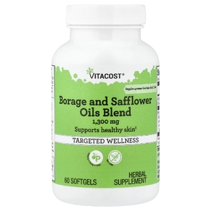 Vitacost, Borage and Safflower Oils Blend, 60 Softgels