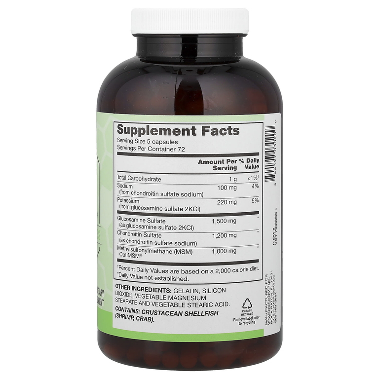 Vitacost, Synergy®, глюкозамин, хондроитин и МСМ, 360 капсул (Товар снят с продажи) 