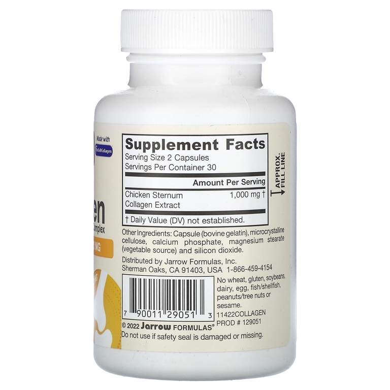Jarrow Formulas, комплекс коллагена 2 типа, 60 капсул (500 мг в 1 капсуле)