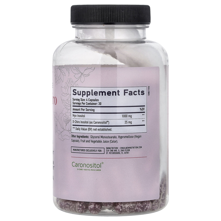 SMNutrition, мио- и D-хироинозитол, с отсроченным высвобождением, 120 капсул