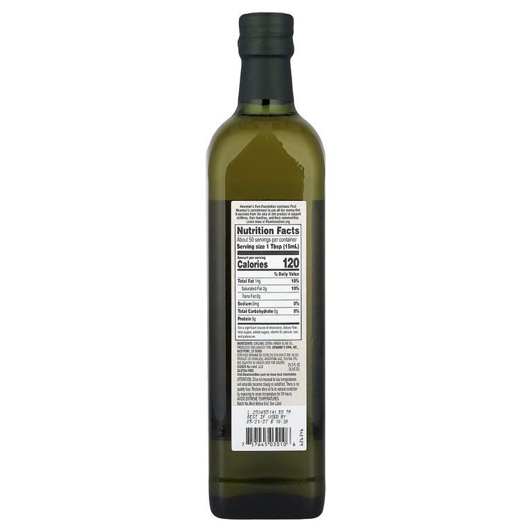 Newman's Own Organics, Organic Extra Virgin Olive Oil, 25.3 fl oz (750 ml)