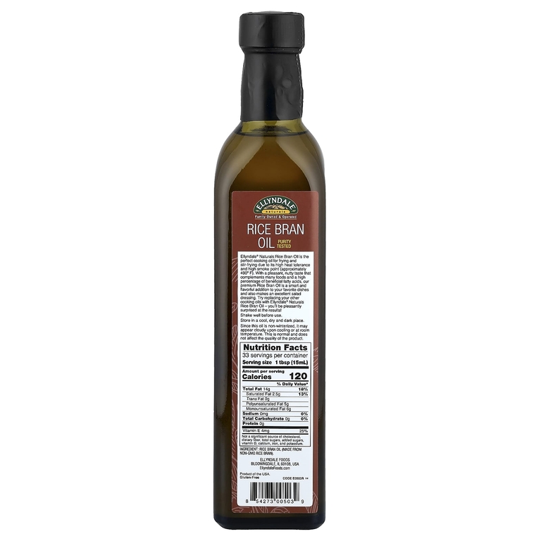 NOW Foods, Ellyndale® Naturals, масло из рисовых отрубей, 500 мл (16,9 жидк. унции)