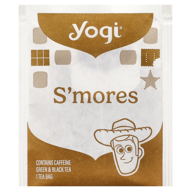 Yogi Tea, S'mores, зеленый и черный чай, 16 чайных пакетиков, 32 г (1,12 унции)