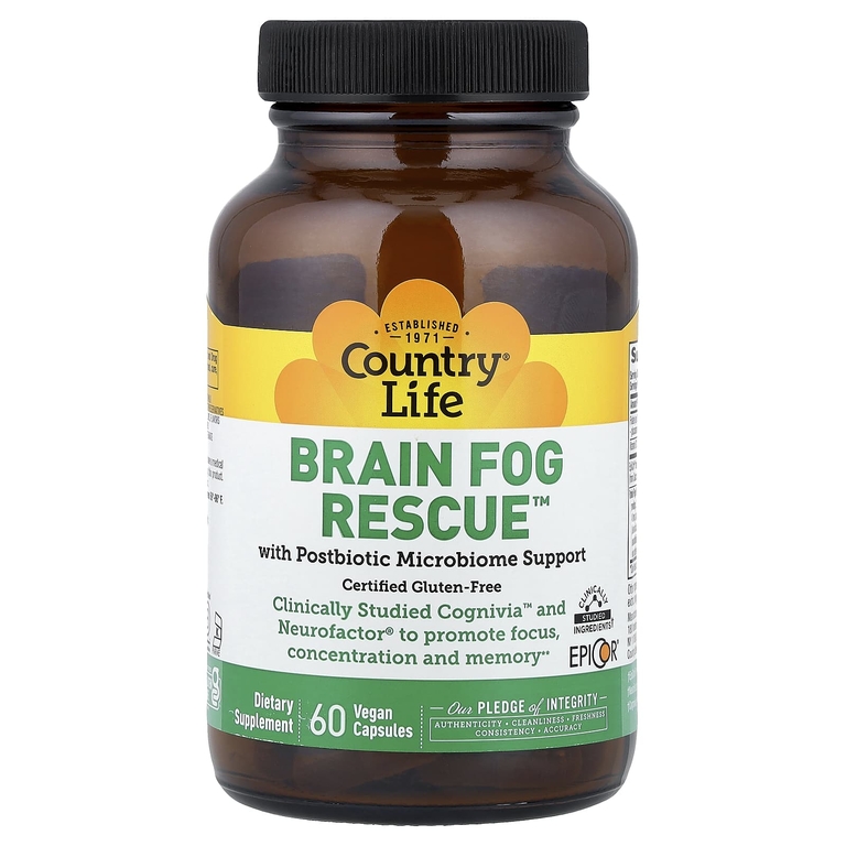 Country Life, Brain Fog Rescue™, 60 веганских капсул