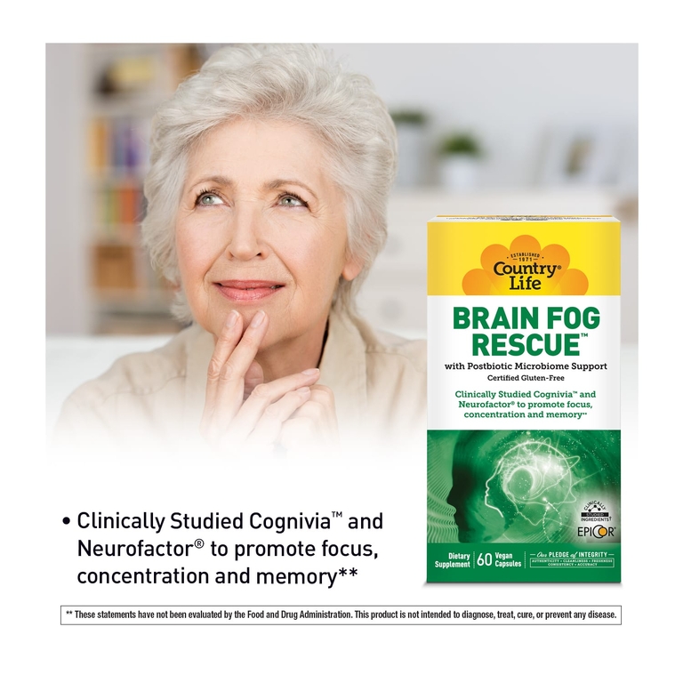Country Life, Brain Fog Rescue™, 60 веганских капсул