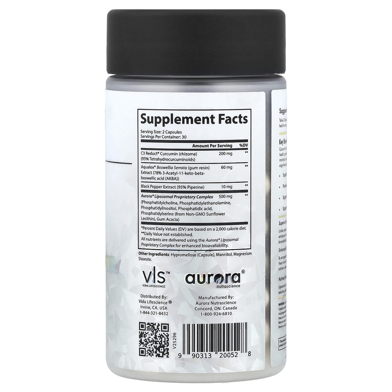 Aurora Nutrascience, куркумин, 60 капсул