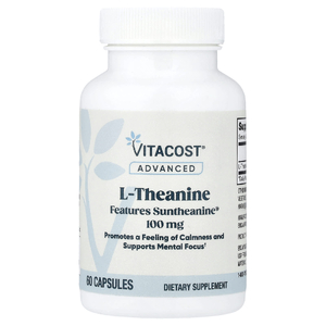 Vitacost, Advanced, L-теанин с Suntheanine®, 100 мг, 60 капсул