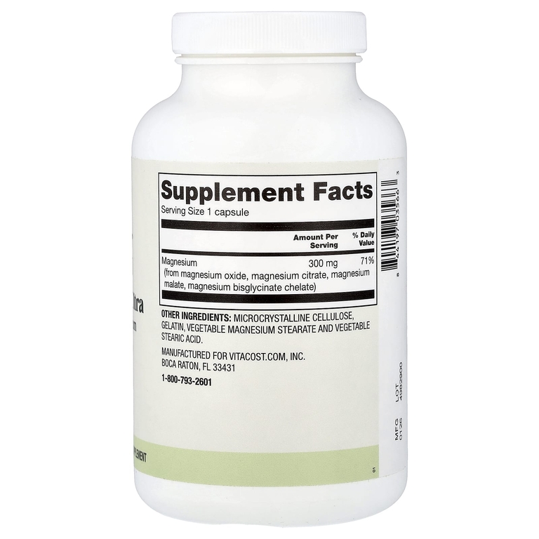 Vitacost, Everyday, Magnesium Ultra, 300 мг, 180 капсул