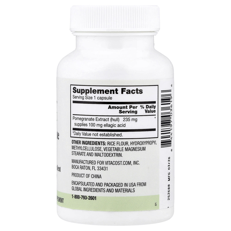 Vitacost, Everyday, экстракт граната, 235 мг, 100 капсул