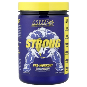 MHP, Strong AF™, предтренировочный комплекс, кислая конфета, 390 г (13,7 унции)