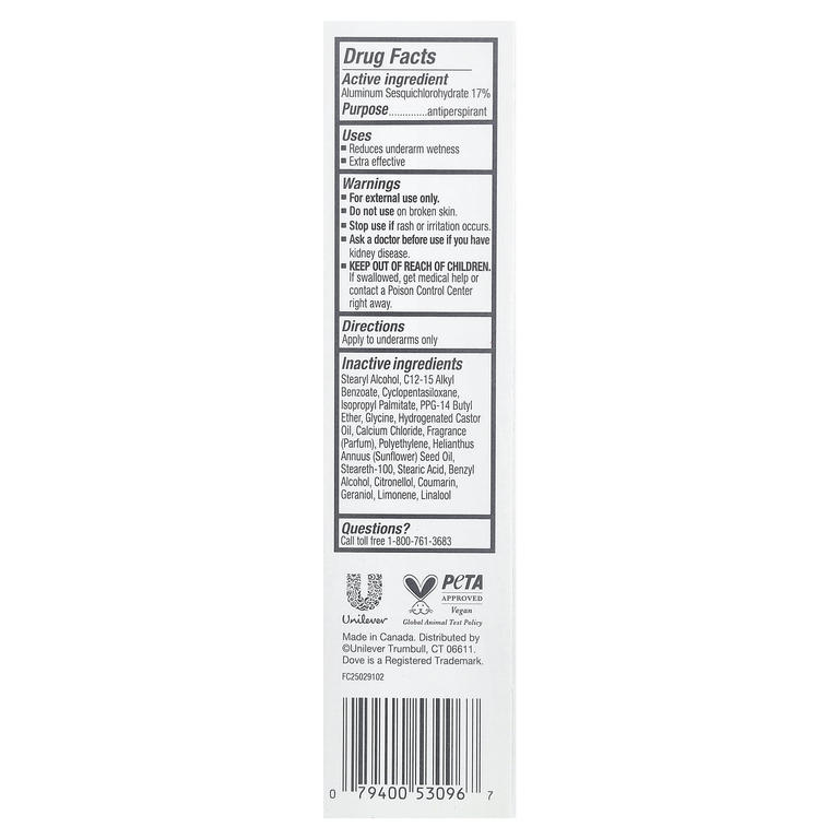 Dove, Clinical + Care, дезодорант-антиперспирант, свежий персик, 74 г (2,6 унции)
