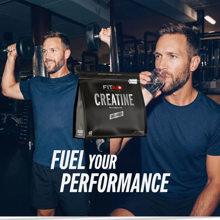 FITAID, Essentials, моногидрат креатина, без добавок, 300 г (10,6 унции)