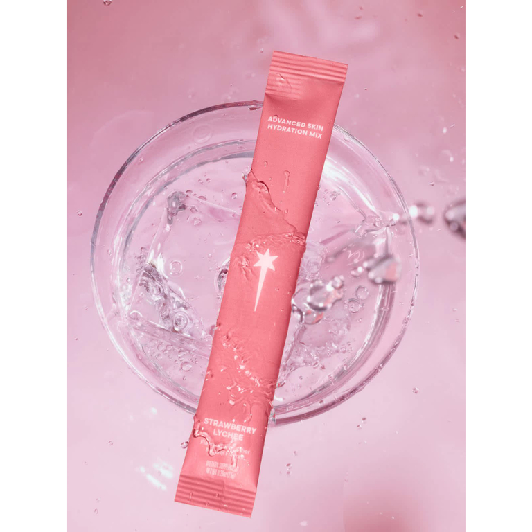 k2o by Kylie Jenner, смесь для улучшенного увлажнения кожи, клубника и личи, 20 стиков по 7,5 г
