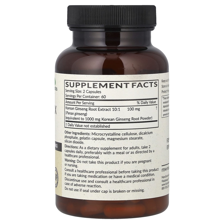 Futurebiotics, корейский женьшень, 120 капсул