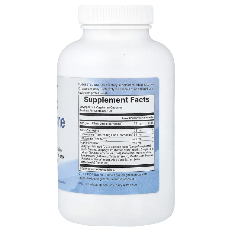 Micro Ingredients, карнозин цинка, 240 вегетарианских капсул