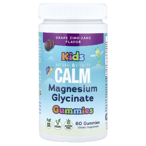 Natural Vitality, Calm®, жевательные таблетки с глицинатом магния, со вкусом винограда, 60 жевательных таблеток