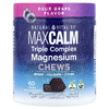 Natural Vitality, MaxCalm®, жевательные таблетки с магнием тройного действия, со вкусом кислого винограда, 60 жевательных таблеток (150 мг в 1 шт.)