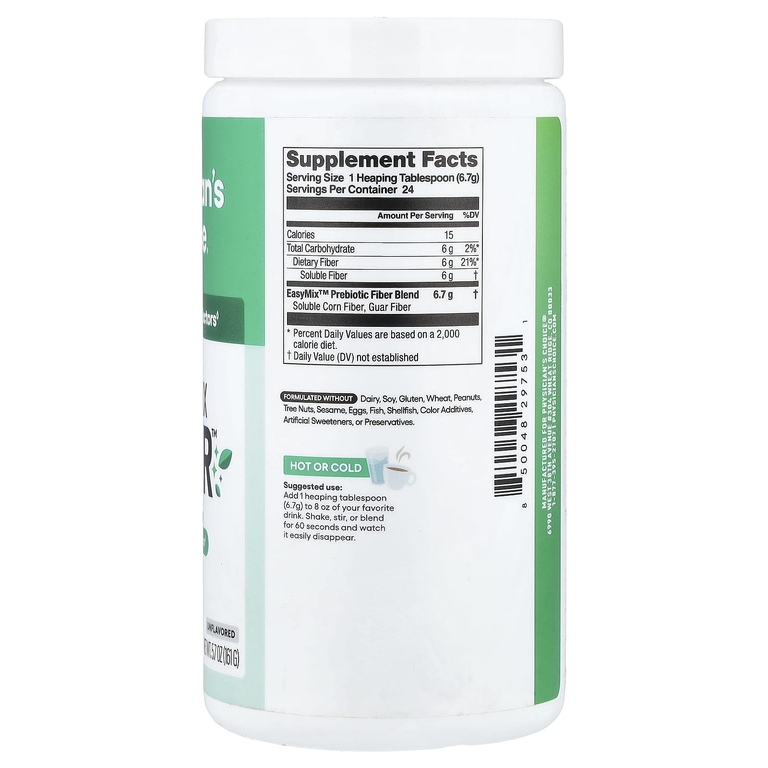 Physician's Choice, Easy Mix Fiber™, клетчатка без добавок, 161 г (5,7 унции)